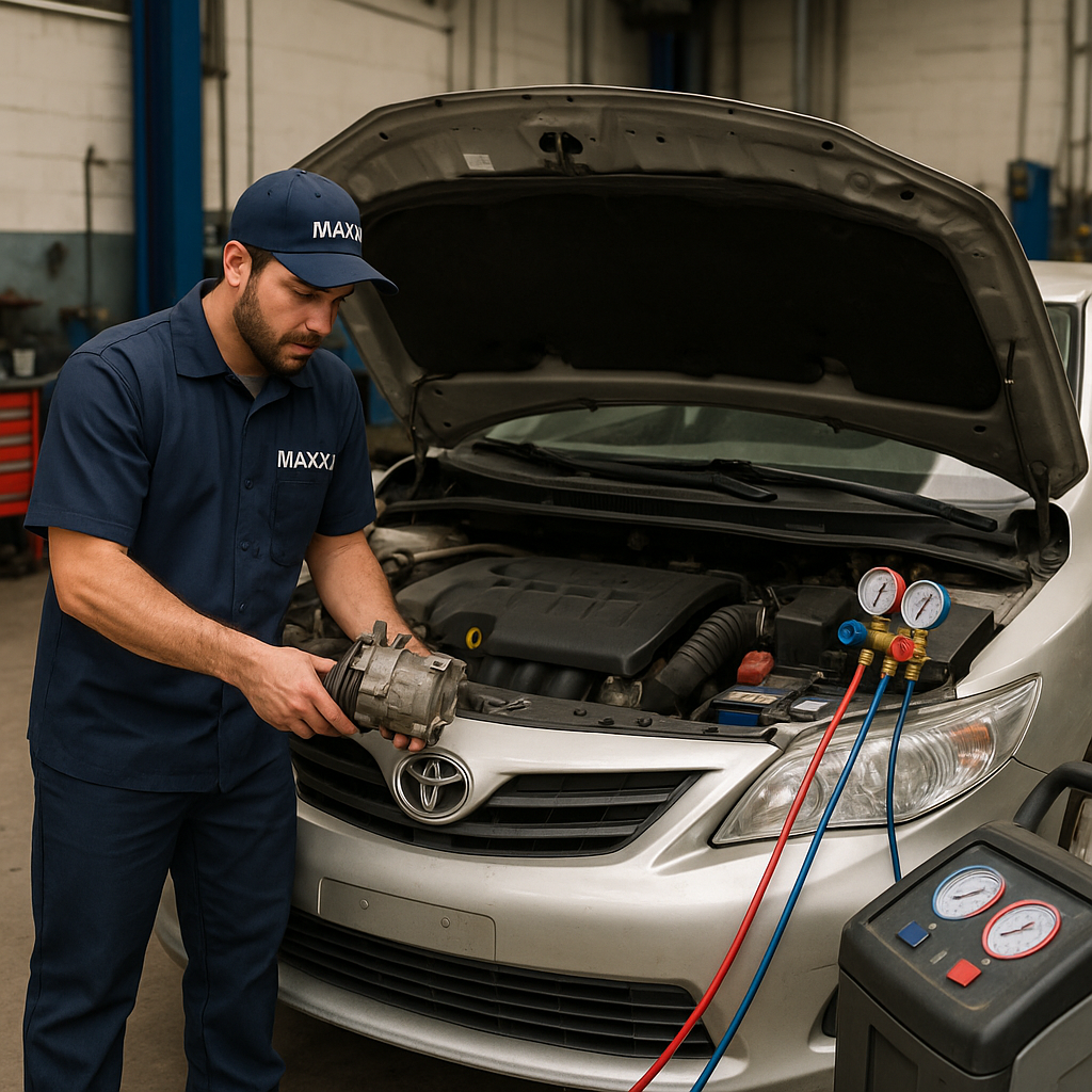 Troca de compressor de Corolla