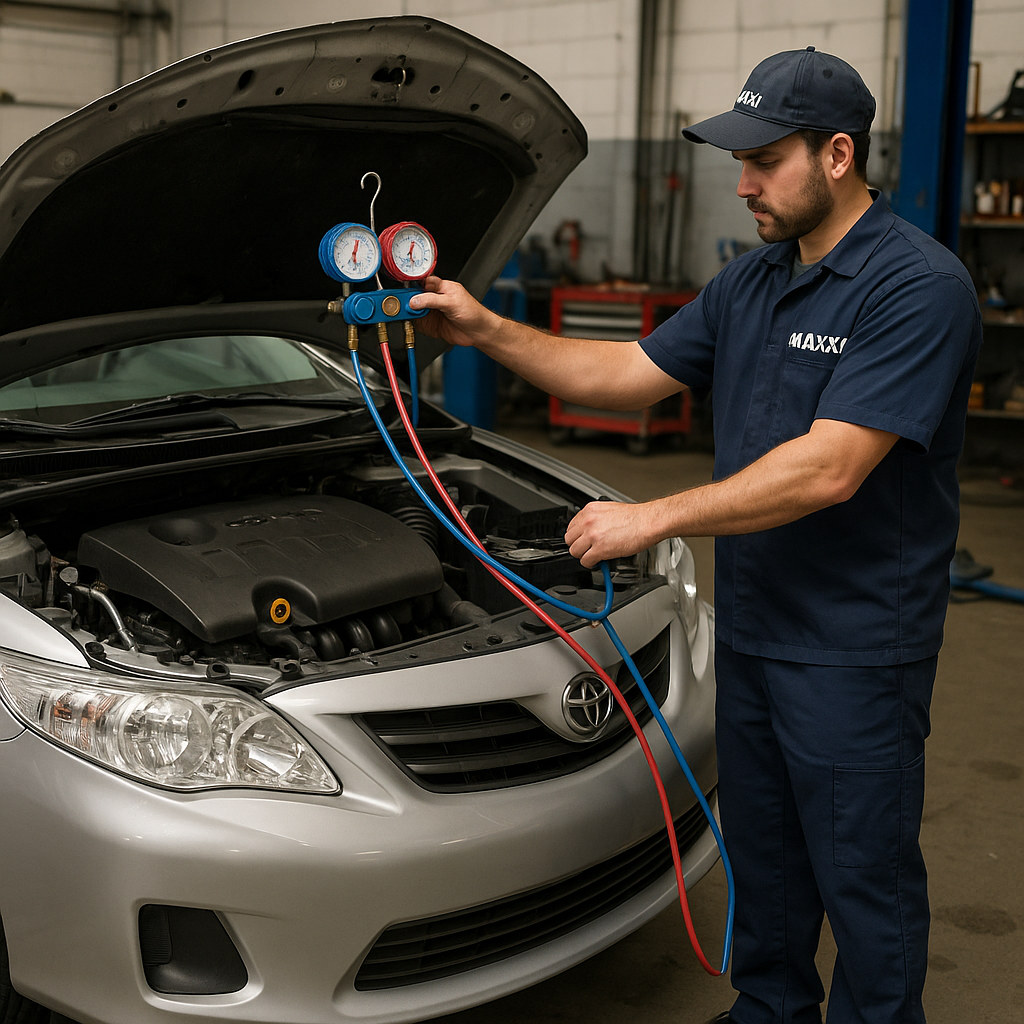 Corolla em teste de ar-condicionado