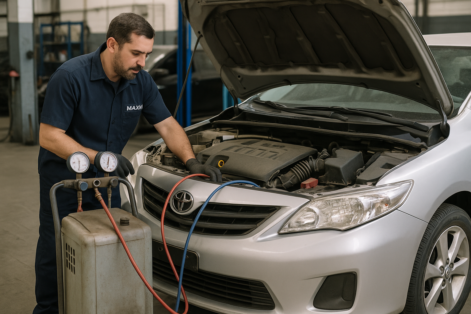 Diagnóstico do compressor de Corolla