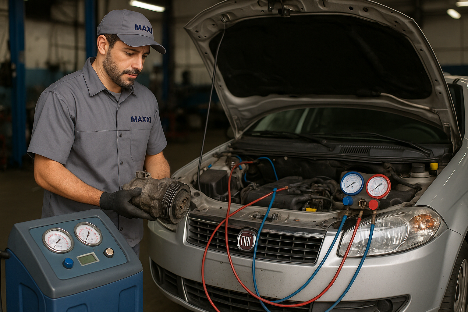 siena compressor ruim higienização