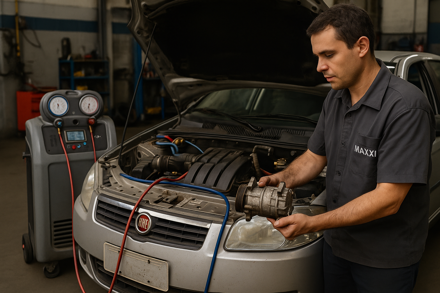 siena compressor ruim instalação do ar