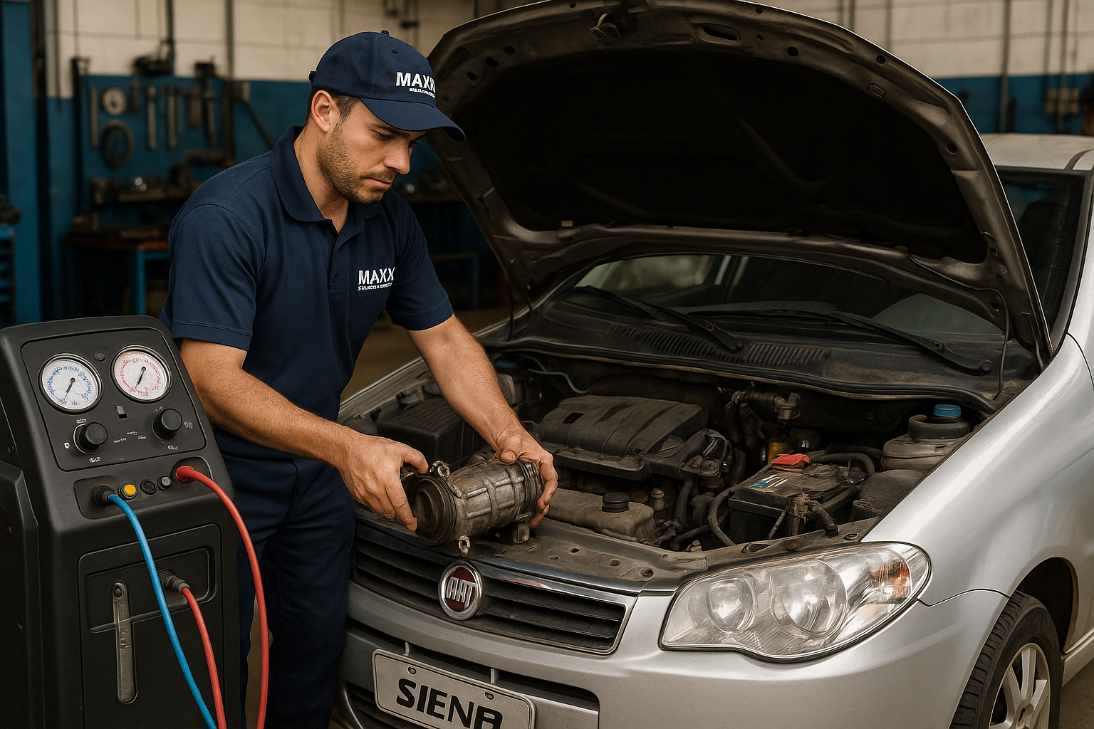 Siena compressor ruim diagnóstico em Belo Horizonte