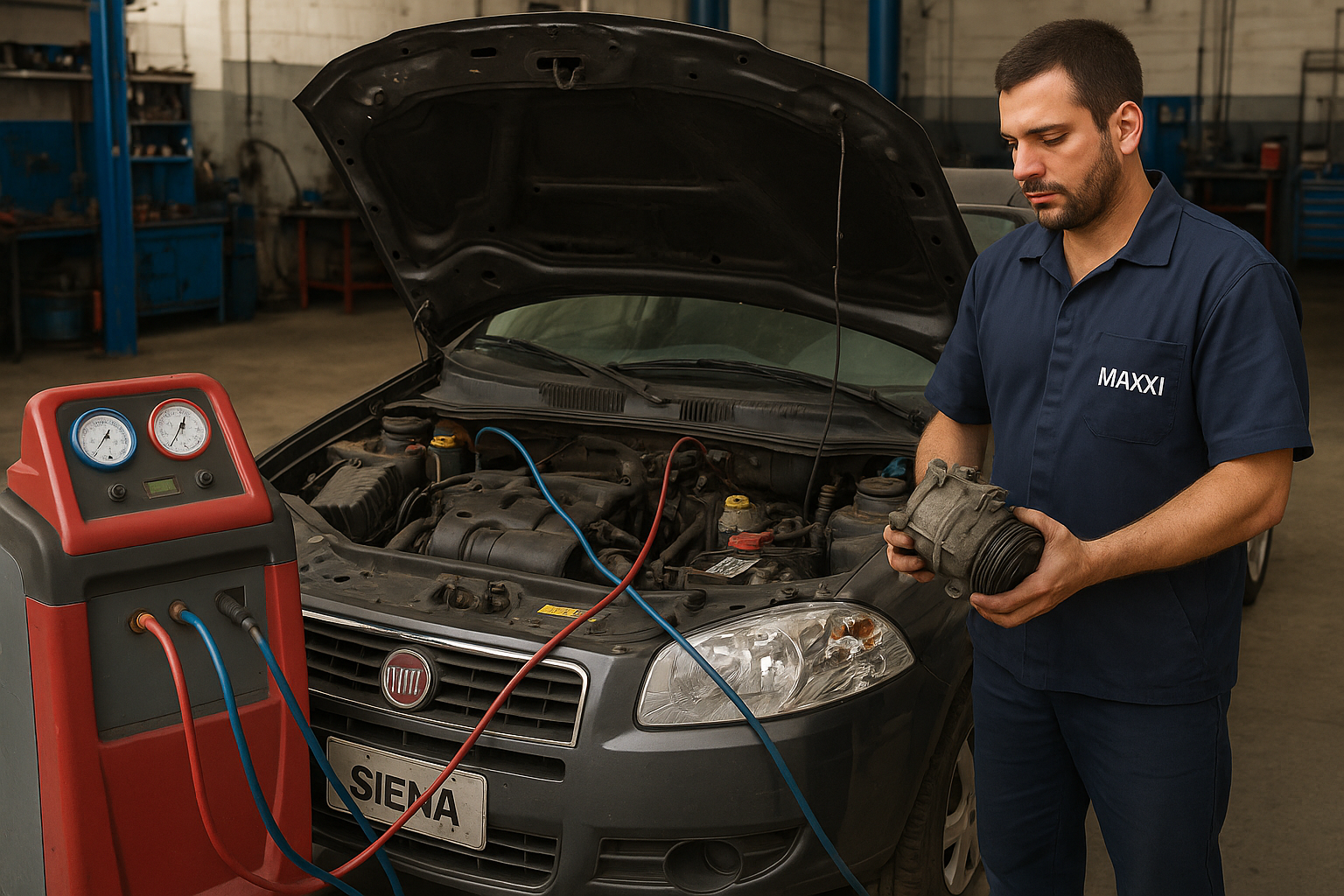 Reparo de compressor de ar-condicionado Siena