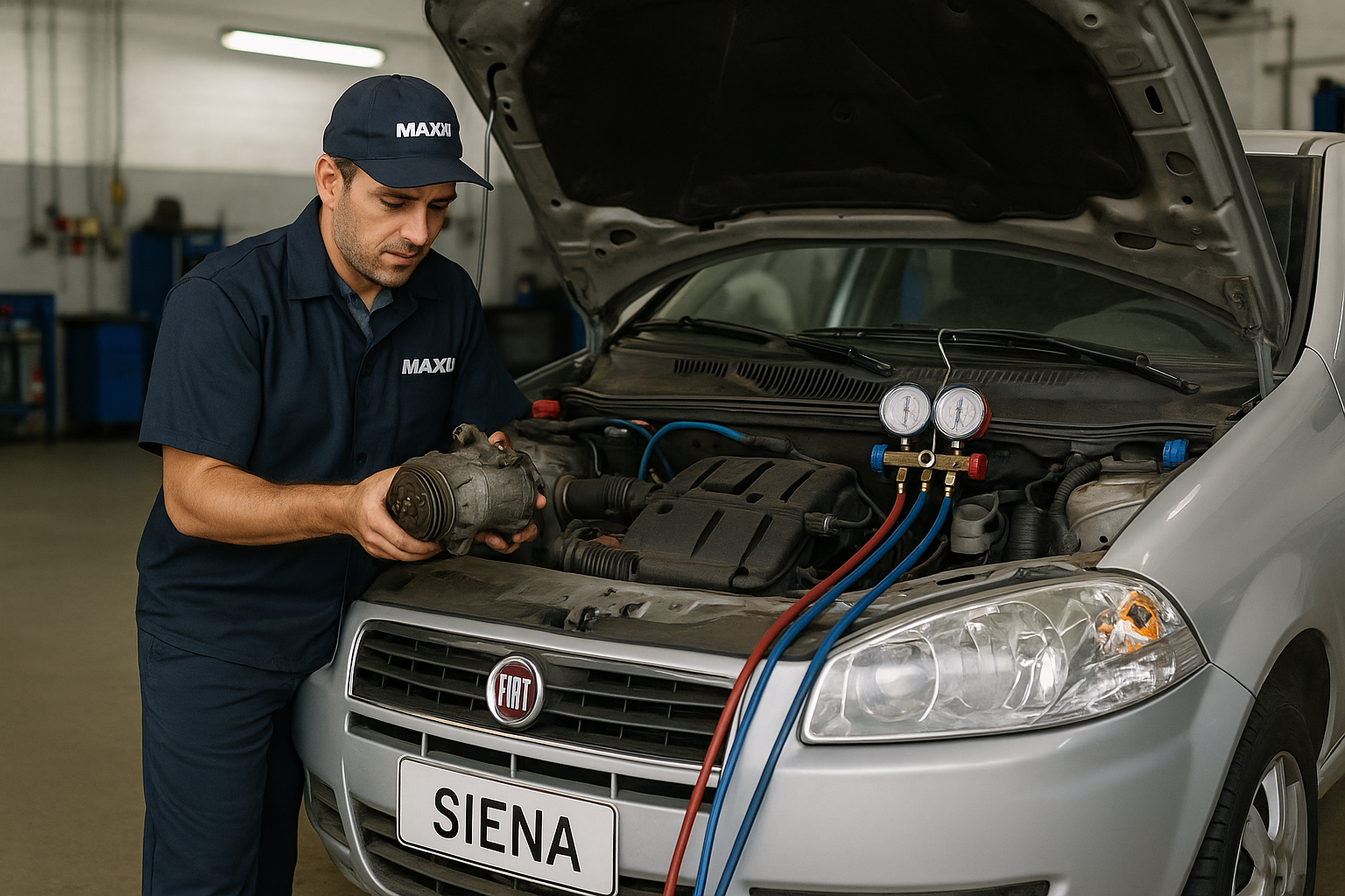 Diagnóstico de compressor de Siena ruim