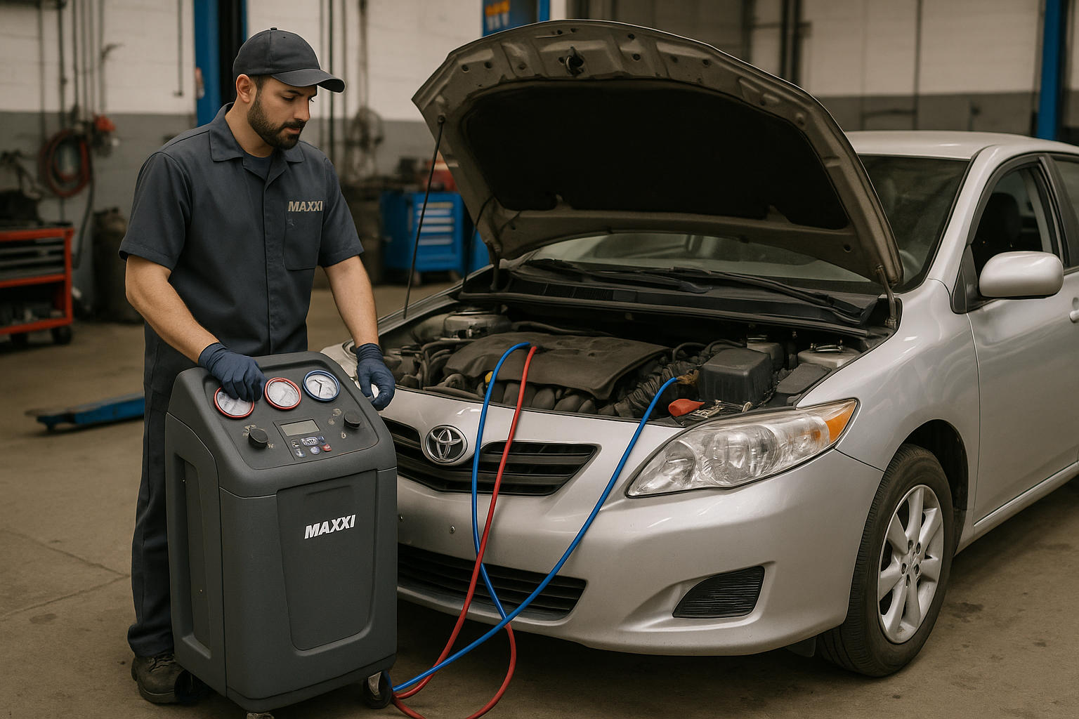 Sistema de ar-condicionado de Corolla limpo