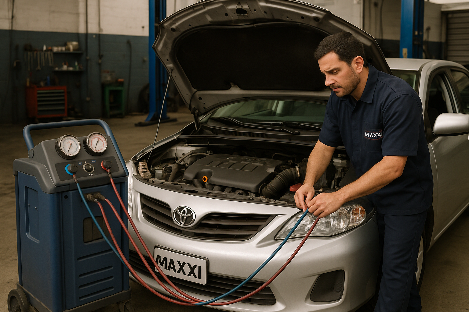 Diagnóstico do compressor de Corolla